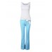 Women's Two Colors Casual Sleeveless Yoga Clothes Set