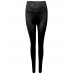 Sexy Solid Color PU High Waist Stretch Legging For Women