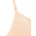 Bouffancy Embellished Beading Sheer Mesh Apricot Black Strap Vest