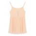 Bouffancy Embellished Beading Sheer Mesh Apricot Black Strap Vest