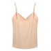 Women Solid Color Hollow Out Bra Vest Cotton V-Neck Tank Tops