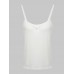 Women Solid Color Hollow Out Bra Vest Cotton V-Neck Tank Tops