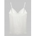 Women Solid Color Hollow Out Bra Vest Cotton V-Neck Tank Tops