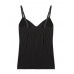 Women Solid Color Hollow Out Bra Vest Cotton V-Neck Tank Tops