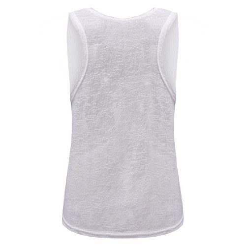 Loose Casual Women Sleeveless Transparent Tank Tops