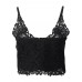 Sexy Crochet Lace Floral Hollow V-Neck Bodycon Crop Cami Vest Bra