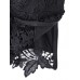 Women Sexy Black Lace Flower Mini Sling Camisoles Tank Tops