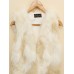 Women Fashion Sleeveless Pure Color Imitation Fur Jacket Vest