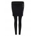 Casual Women Pure Color Side Zipper Bag Hip Skirt Slim Leggings