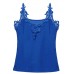 Sexy Lace Strap Patchwork Tank Tops Women Chiffon V Neck Thin Vest