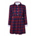 Women Thickening Plaid Elastic Waist Long Sleeve Blouse