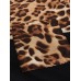 Casual Leopard Pocket Patchwork Chiffon T-Shirt For Women