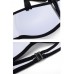 Women Halter Cross Criss Strappy Sexy Black White Color Block Bikini Sets Low Waist Swimwear