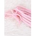 Women Sexy Pink Criss Cross Belt Wireless Bikini Halter Lace-Up Solid Color Swimwear