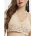 Women Sexy Halter Neck Knitted Crochet Hollow Out Beach Bikini Bra Tank Top