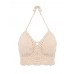 Women Sexy Halter Neck Knitted Crochet Hollow Out Beach Bikini Bra Tank Top