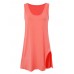 Sexy Women Sleeveless Solid Slit Long Slim Bottoming Vest Tank Top