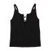 Sexy Summer Women Strap V Neck Lace Up Crop Top Tank Tops