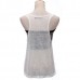 See Through Vest For Women Crew Neck  Loose Tank Tops