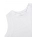 Sexy Women Sleeveless Solid White Back Split Cotton Vest Tank Top