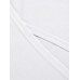 Sexy Women Sleeveless Solid White Back Split Cotton Vest Tank Top