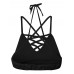 Sexy Women V Neck Backless Lace Up Crop Top Tank Top