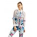 Women Sport Flower Printed Patchwork Hollow Suntan-proof Wear Jacket