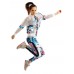 Women Sport Flower Printed Patchwork Hollow Suntan-proof Wear Jacket