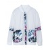 Women Sport Flower Printed Patchwork Hollow Suntan-proof Wear Jacket