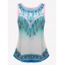 Casual Women Sleeveless Floral Print Summer Tank Tops Blouse