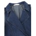 Casual Women Double-Breasted Denim Sleeveless Long Vest Waistcoat