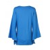 Casual Women Sexy V-Neck Irregular Pleated Loose Long Sleeve T-Shirt