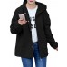 Casual Solid Color Hooded Long Sleeve Loose Women Jacket