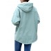 Casual Solid Color Hooded Long Sleeve Loose Women Jacket