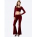 Fashion Women Bell Bottom Wide Leg Flared Long Pants