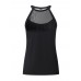 Casual Women Mesh Patchwork O-Neck Sleeveless Tank Tops