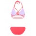 Sexy Halter Backless Wireless Swimwear Key Hole Front Padding Attractive Bikini Sets