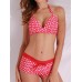 Sexy Halter Polka Dot Printed Bowknot High Rise Bikini Sets