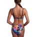 Sexy Women Show-Off Printed Bikini Key Hole Front Hollow Out Swimwear Sets