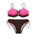 Women Sexy Underwire Push Up Bikini Set Ruched Adjustable Beachwear