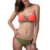 Women Sexy Underwire Push Up Bikini Set Ruched Adjustable Beachwear