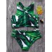 String Leaf Printed Sling Stretchy Bikini Set