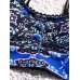 2pcs Printed Padding Wireless Overhead Elastic Bikini Sets