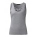 Sexy Women Lace-Up Plunge Tank Tops Stretch Slim Sleeveless Vests