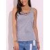 Sexy Women Lace-Up Plunge Tank Tops Stretch Slim Sleeveless Vests