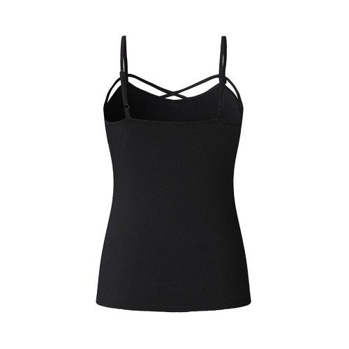 Women Sexy V-Neck Tank Tops Front Cross Spaghetti Straps Camisole Blouses