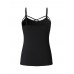 Women Sexy V-Neck Tank Tops Front Cross Spaghetti Straps Camisole Blouses