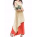 Vintage Women O-Neck Floral Crochet Embroidery Layered Maxi Dress