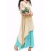 Vintage Women O-Neck Floral Crochet Embroidery Layered Maxi Dress