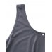 Loose Pure Color Dark Gray Sleeveless Tank Tops For Women